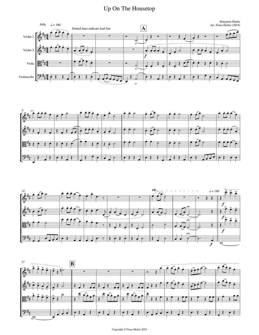 Up On The Housetop Up On The Housetop String Quartet scores gallery preview page 2