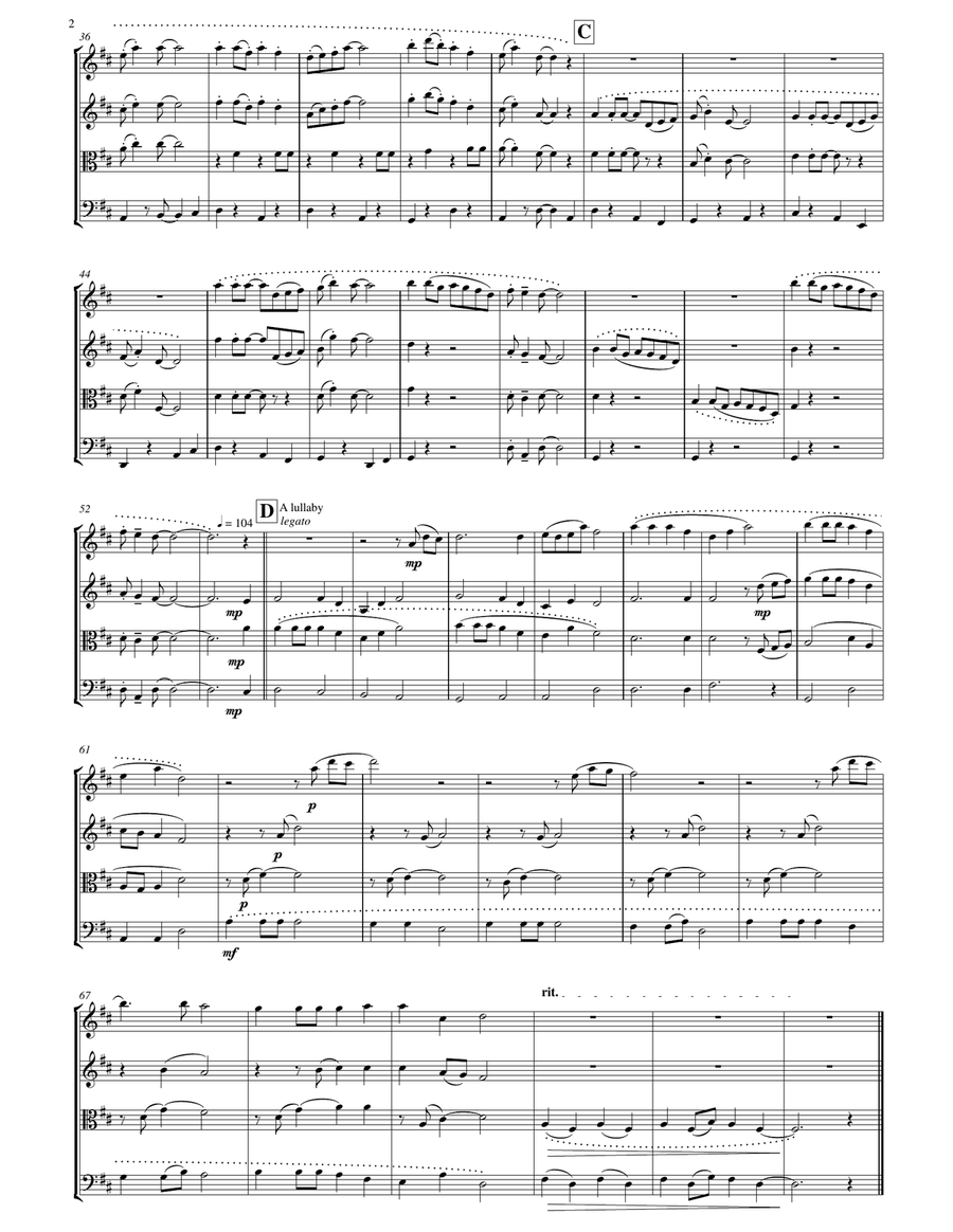 Up On The Housetop Up On The Housetop String Quartet scores gallery preview page 3