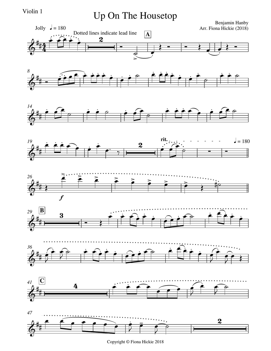 Up On The Housetop Up On The Housetop String Quartet scores gallery preview page 4