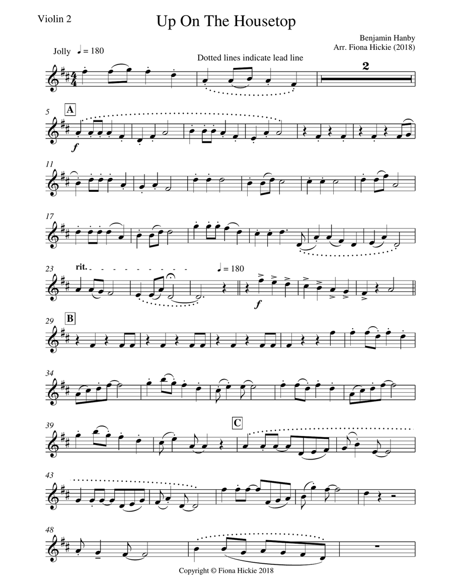 Up On The Housetop Up On The Housetop String Quartet scores gallery preview page 6