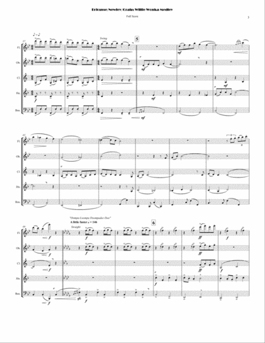 The Candy Man Woodwind Quintet scores gallery preview page 3