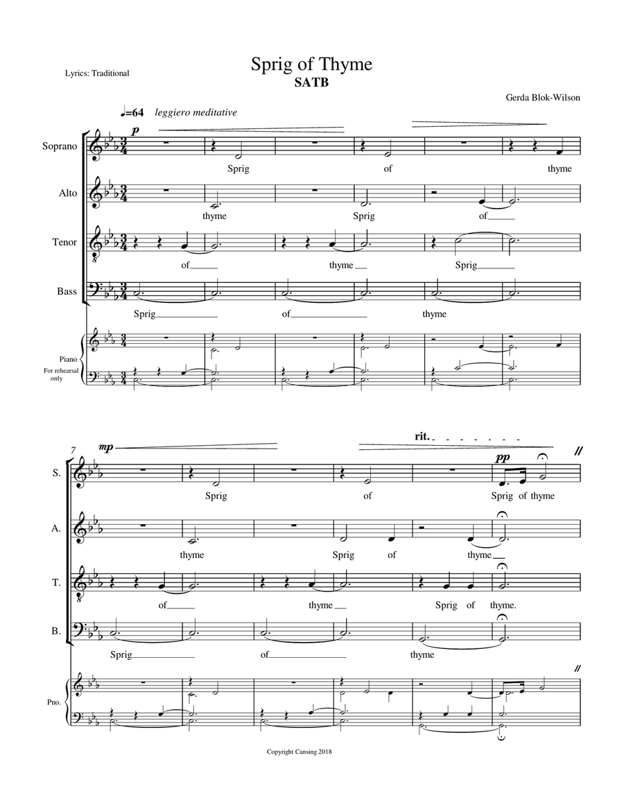 Sprig of Thyme 4-Part scores gallery preview page 3