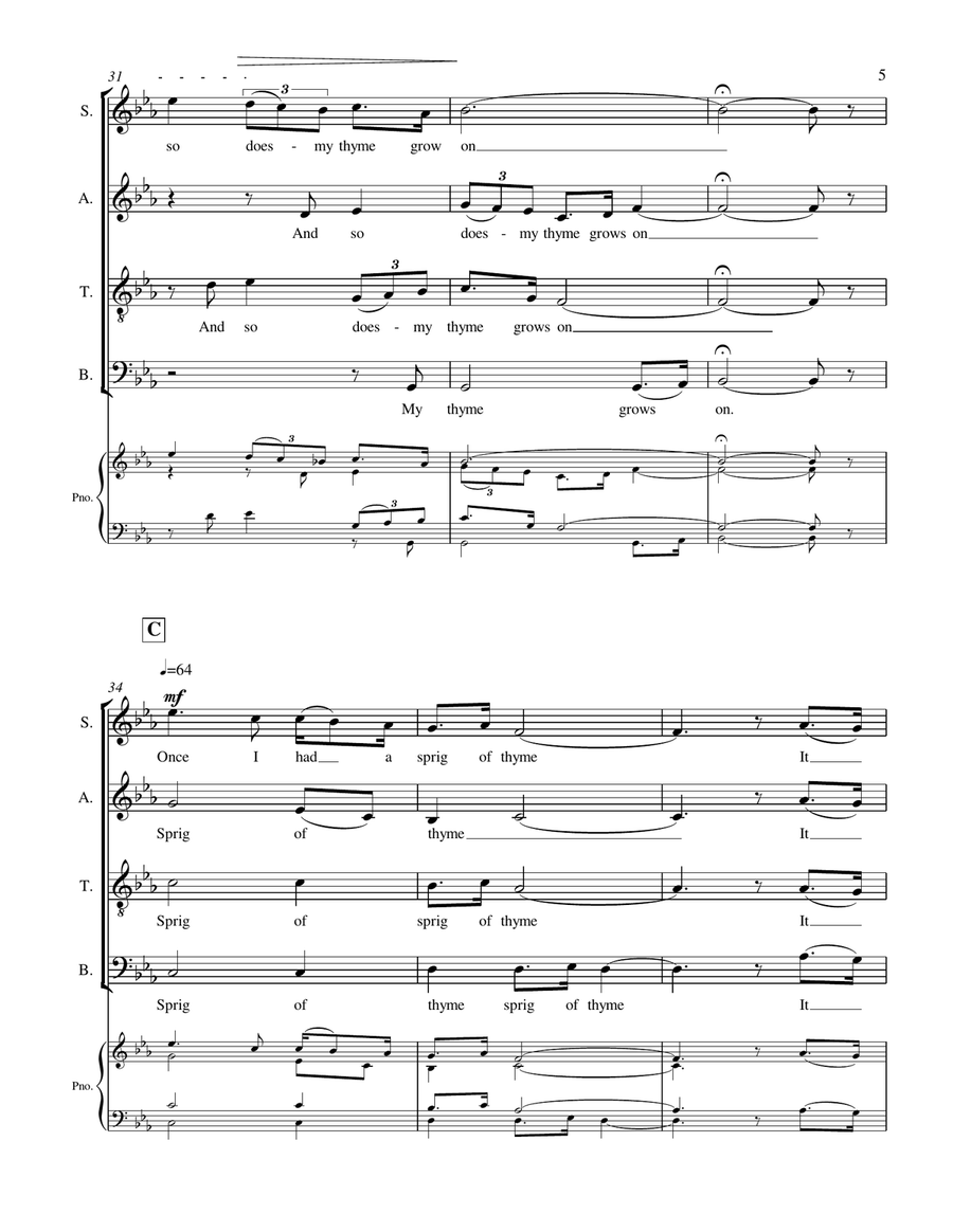 Sprig of Thyme 4-Part scores gallery preview page 6