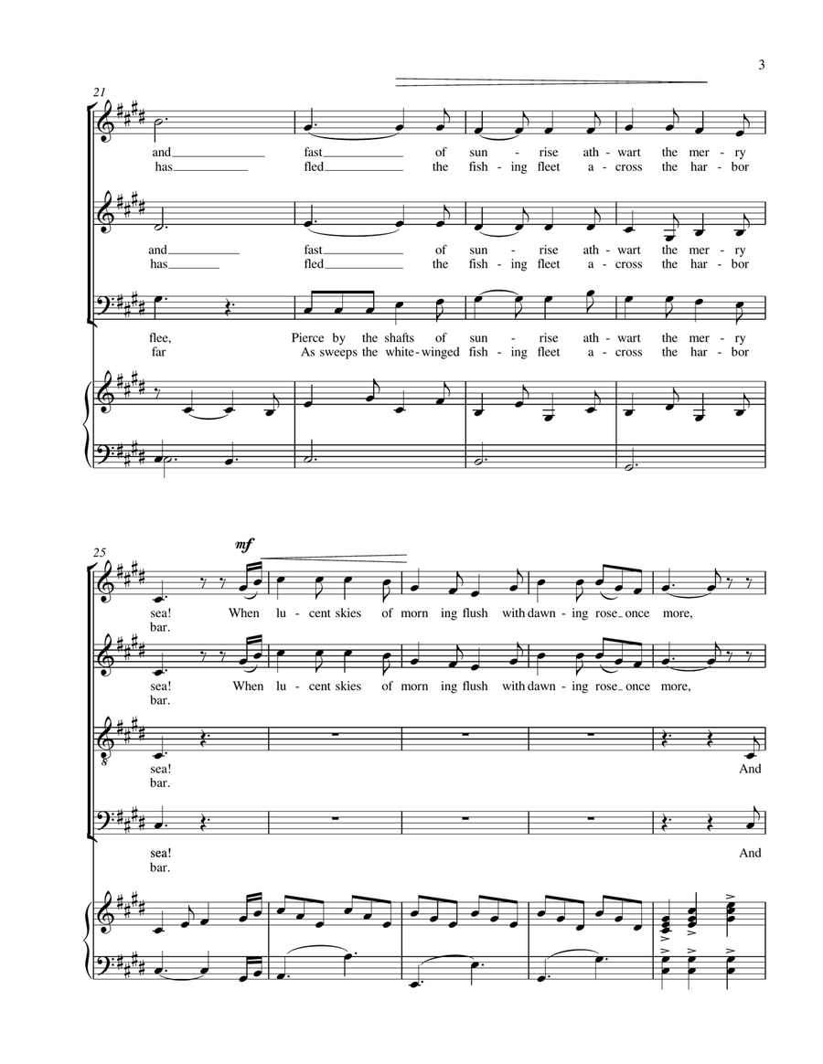 When the Fishing Boats Go Out 4-Part scores gallery preview page 4