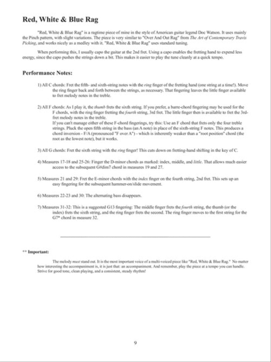 The Art of Solo Fingerpicking – 30th Anniversary Edition Fingerpicking Guitar scores gallery preview page 4