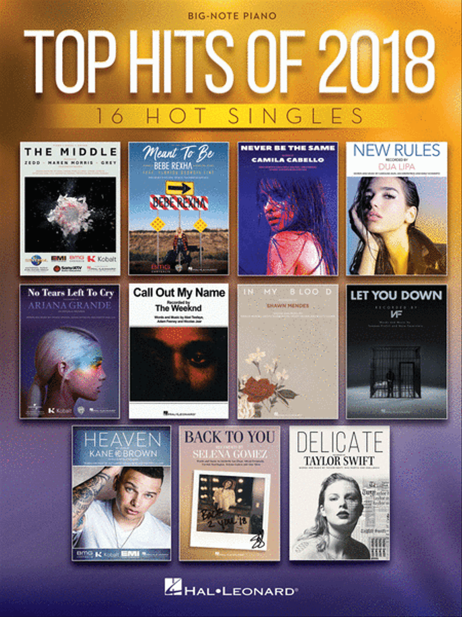 Top Hits of 2018 Easy Piano scores gallery preview page 1