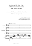 My heart at thy dear voice (Mon coeur) from Samson & Dalilah SSA, piano, clarinet