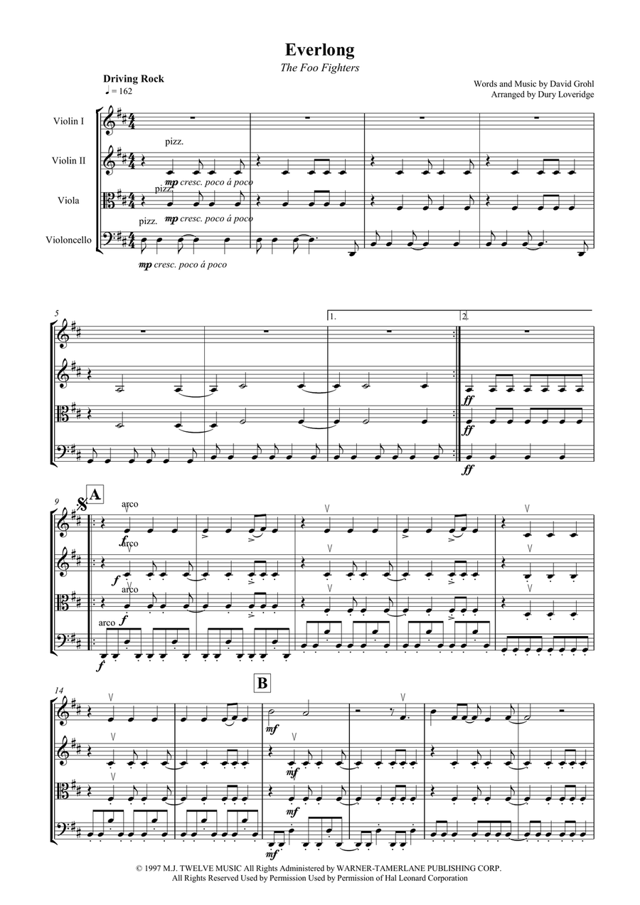 Everlong String Quartet scores gallery preview page 2