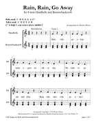 Rain, Rain, Go Away (for 8-note Bells and Boomwhackers with Black and White Notes) Handbell Choir scores gallery preview page 4