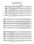 Sleeping Beauty Waltz by Tchaikovsky arranged for string quartet with optional bass part; score & pa