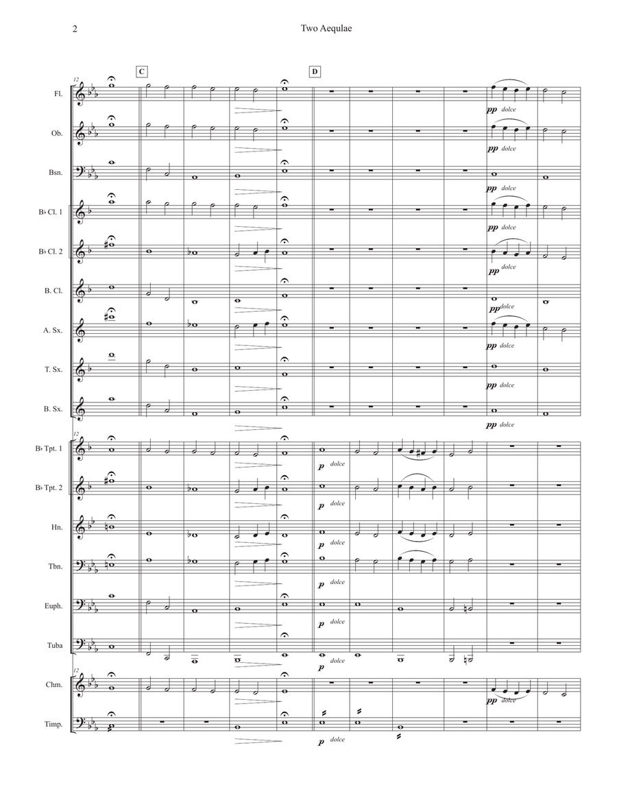 Two Aequale for Band Two Aequale for Band Concert Band scores gallery preview page 2