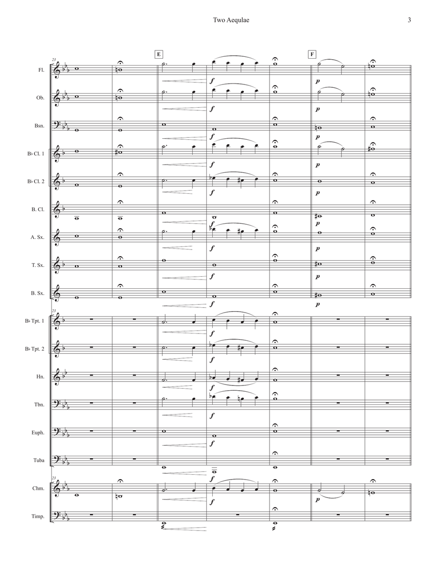 Two Aequale for Band Two Aequale for Band Concert Band scores gallery preview page 3