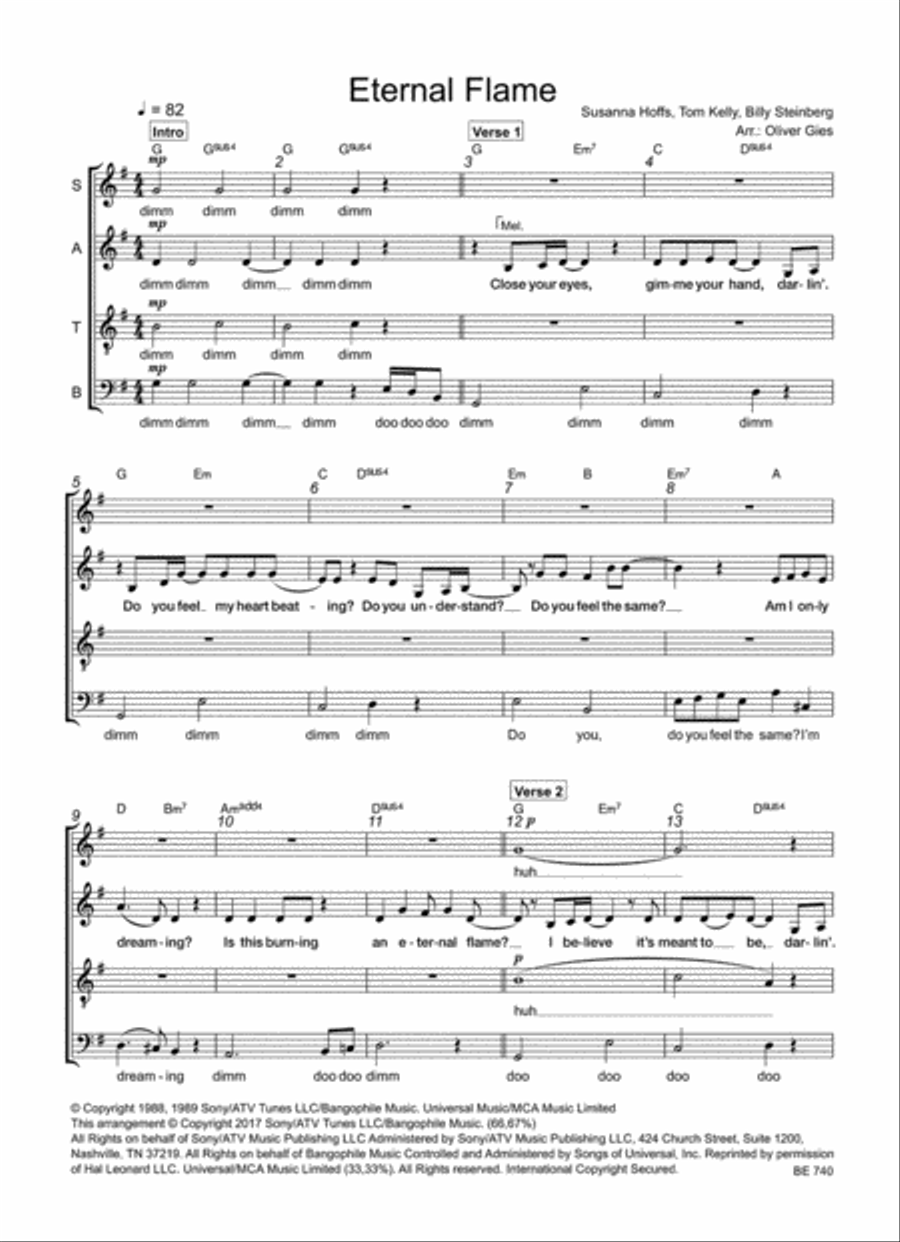 Eternal Flame 4-Part scores gallery preview page 2