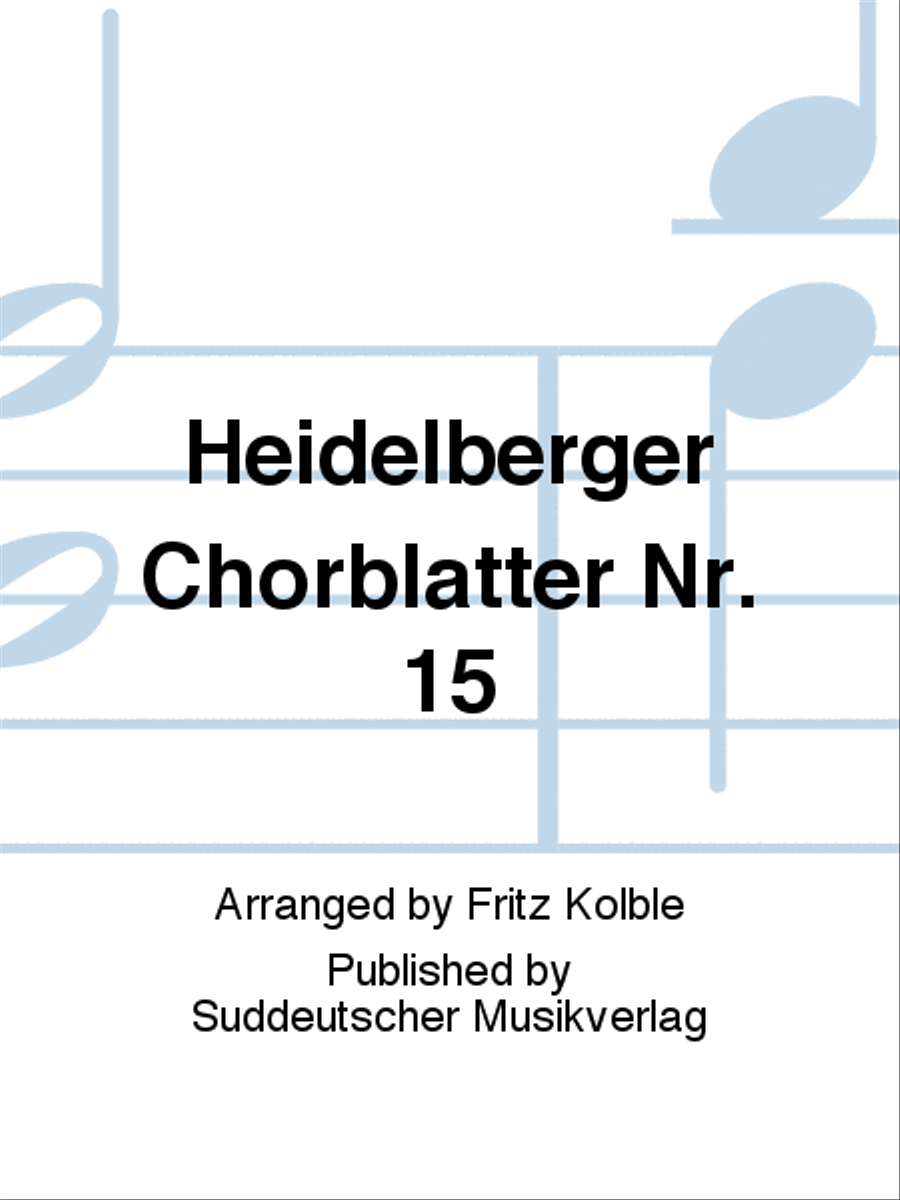 Heidelberger Chorblätter no. 15 SA scores gallery preview page 1
