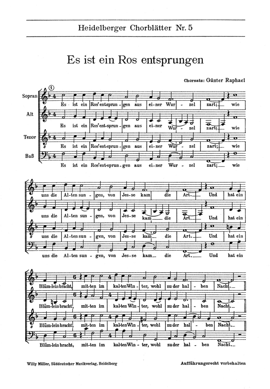 Heidelberger Chorblätter no. 5 4-Part scores gallery preview page 1