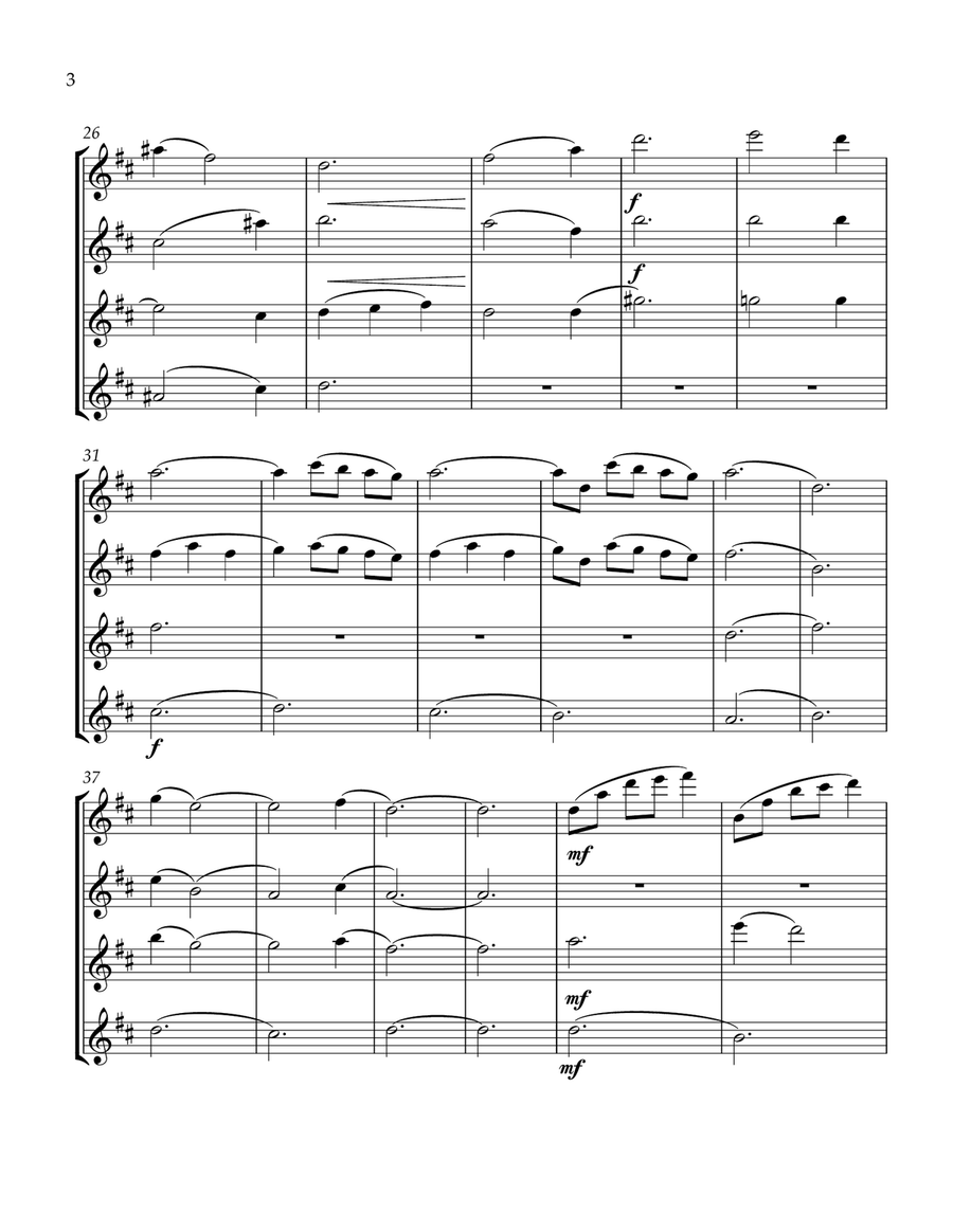 Moon River Flute Quartet scores gallery preview page 4