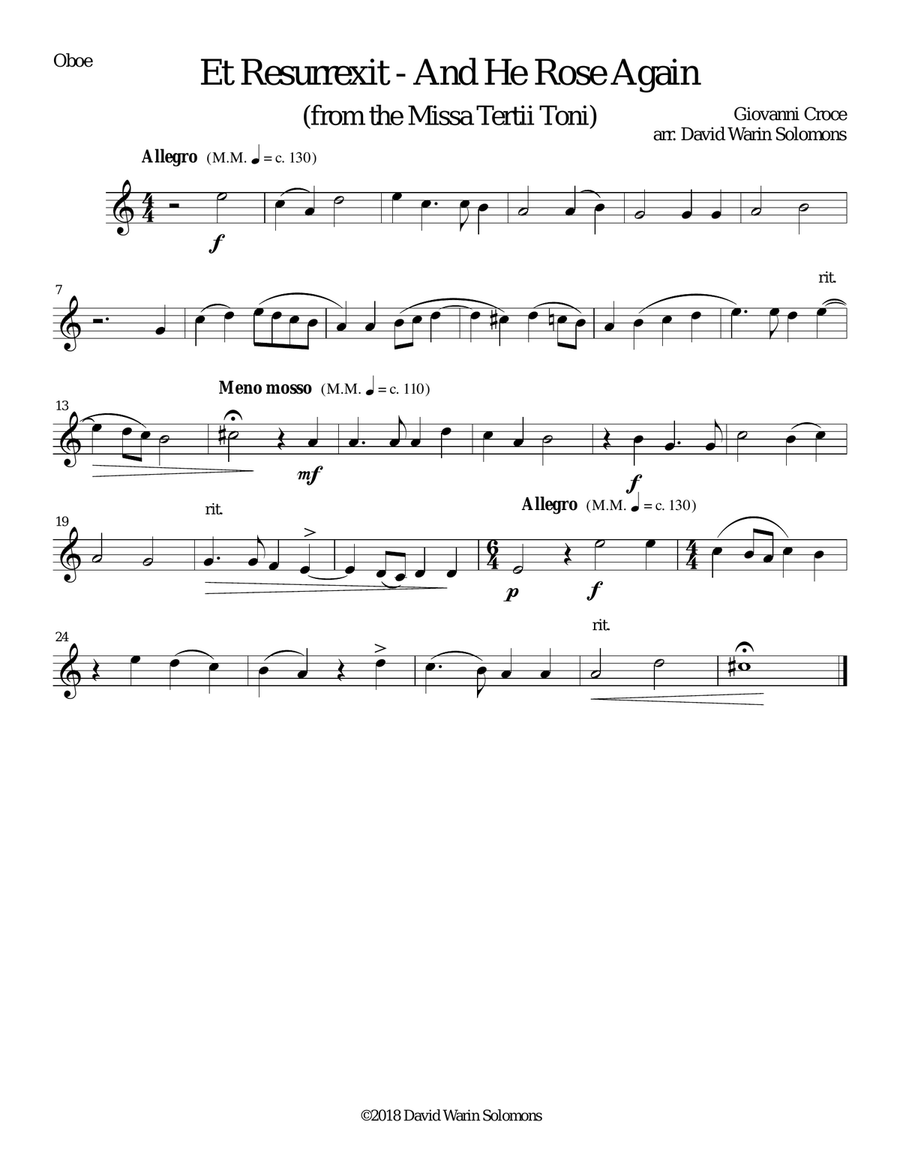 Et Resurrexit (and He rose again) for reed trio Woodwind Trio scores gallery preview page 3