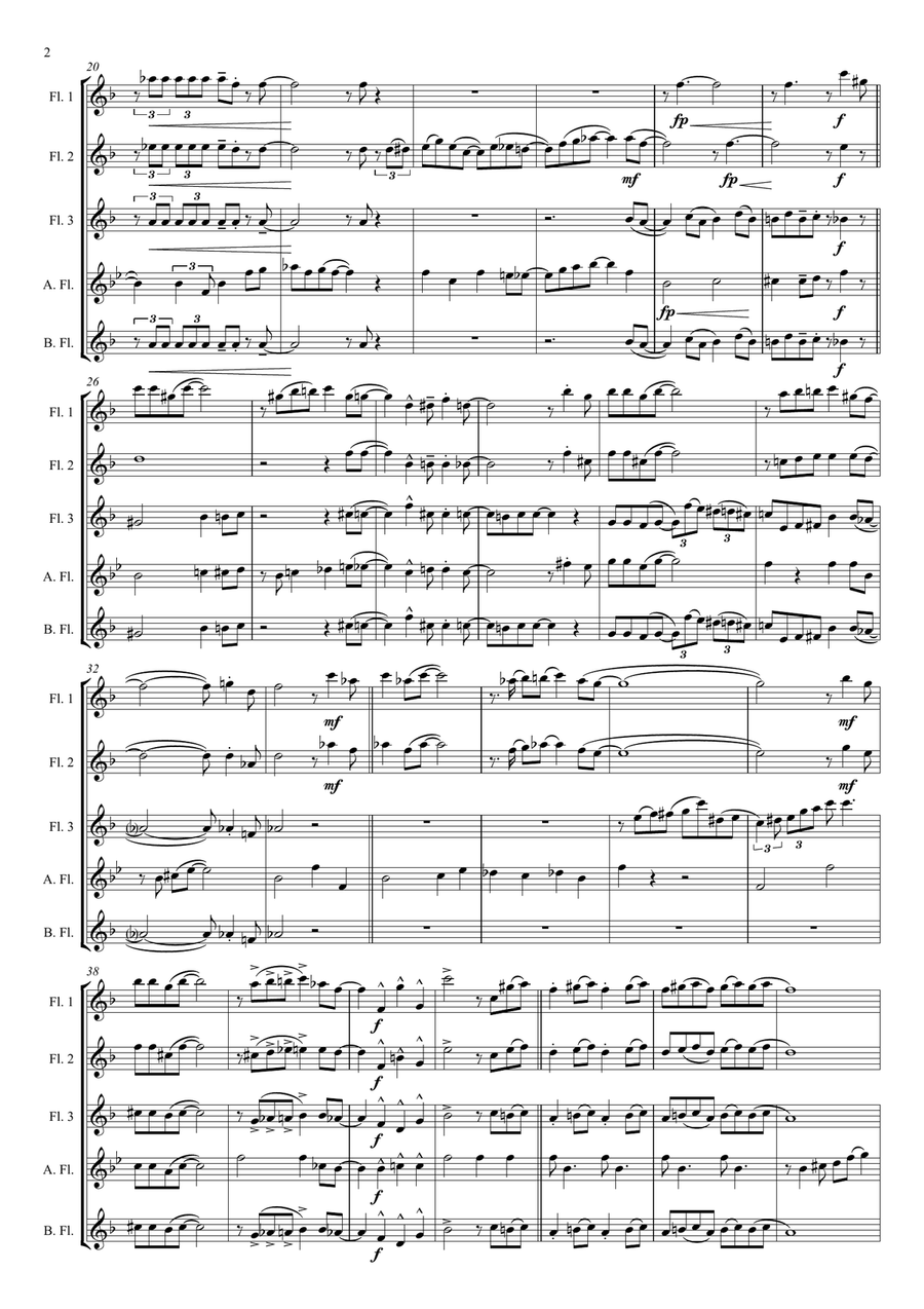 St. Louis Blues (Handy) for Flute Choir St. Louis Blues (Handy) for Flute Choir Flute Choir scores gallery preview page 2