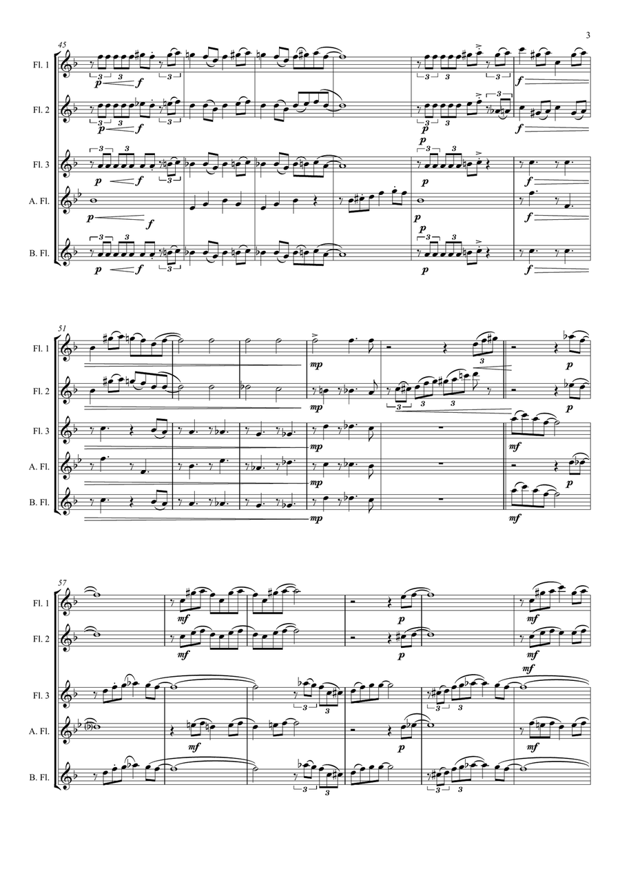 St. Louis Blues (Handy) for Flute Choir St. Louis Blues (Handy) for Flute Choir Flute Choir scores gallery preview page 3