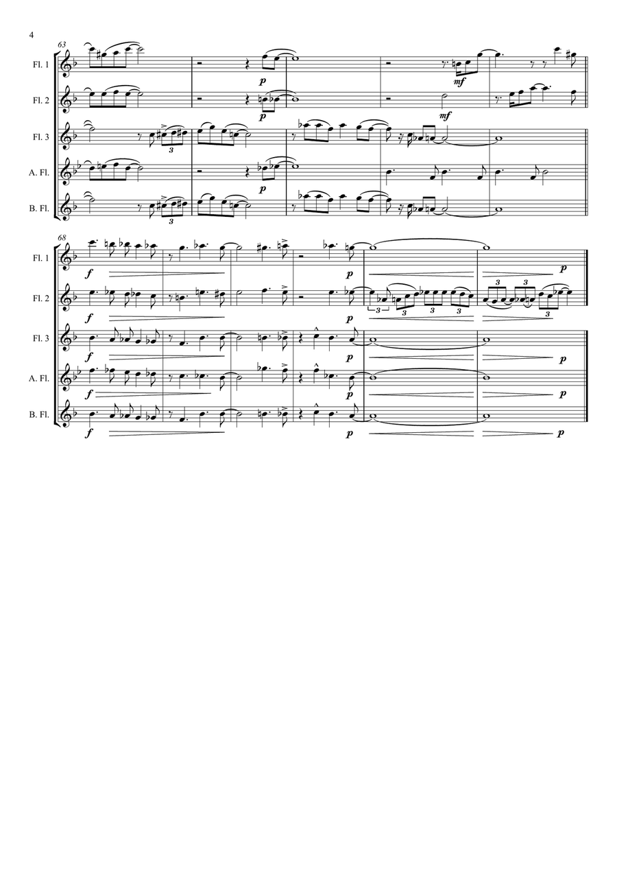 St. Louis Blues (Handy) for Flute Choir St. Louis Blues (Handy) for Flute Choir Flute Choir scores gallery preview page 4