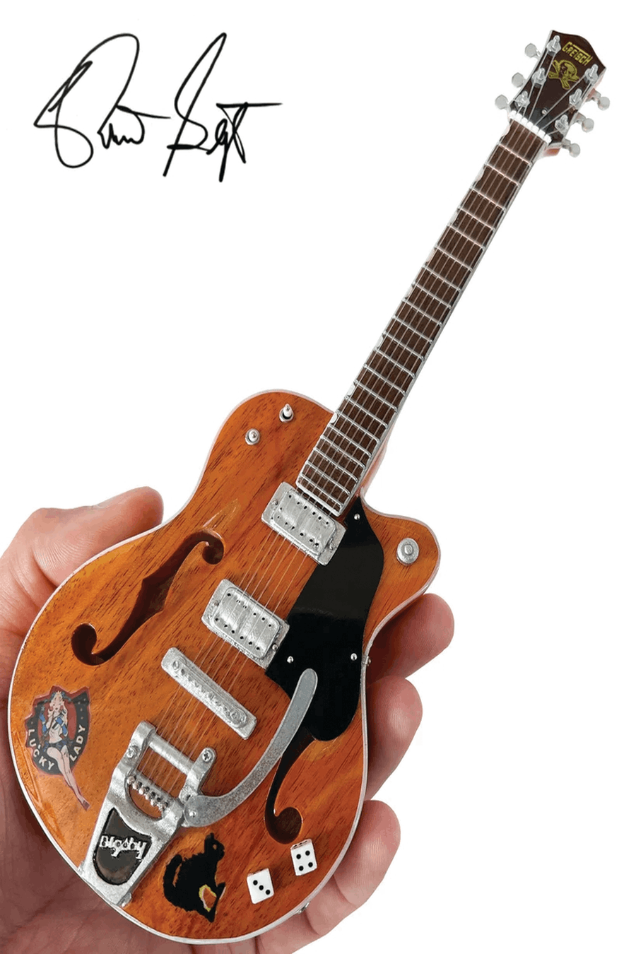 Brian Setzer Nashville Orange Dice Hollow Body Model Miniature Score scores gallery preview page 1