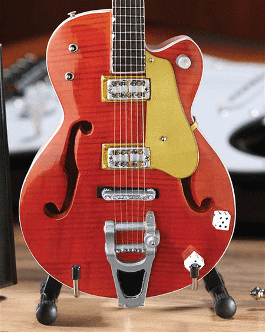 Brian Setzer Nashville Orange Dice Hollow Body Model Miniature Score scores gallery preview page 2