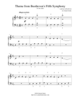 Theme from Beethoven's Fifth Symphony - for easy piano