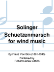 Solinger Schuetzenmarsch for wind music