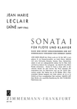 Sonata I E minor