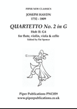 HAYDN QUARTETTO No. 2 in G MAJOR Hob II: G4 for flute & strings