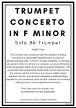 Trumpet Concerto in F minor, Solo Score