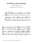 We Wish You A Merry Christmas (Piano Trio)