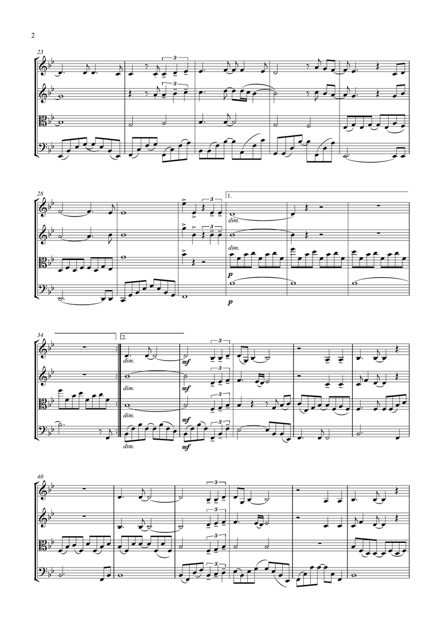 Endless Love String Quartet scores gallery preview page 3
