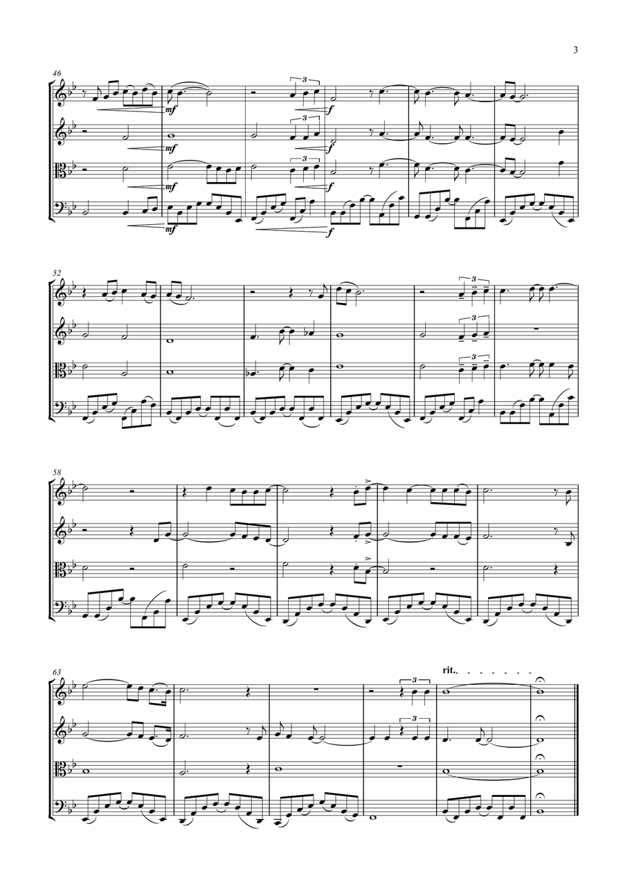Endless Love String Quartet scores gallery preview page 4