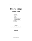 Twelve Songs, Op. 44 for 4-part Trombone Ensemble mini preview