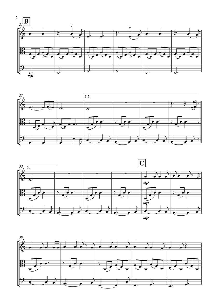 Hallelujah String Trio scores gallery preview page 3