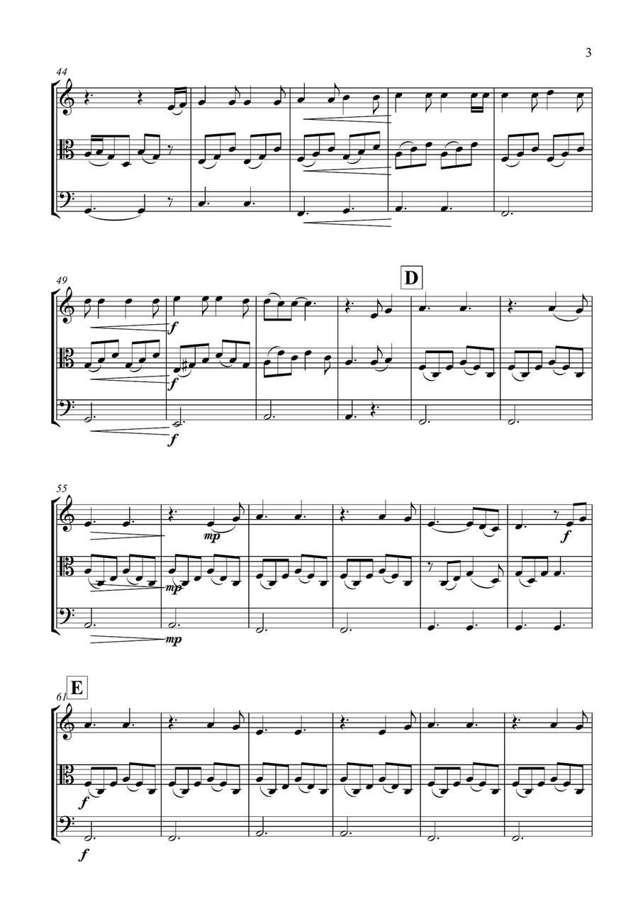 Hallelujah String Trio scores gallery preview page 4