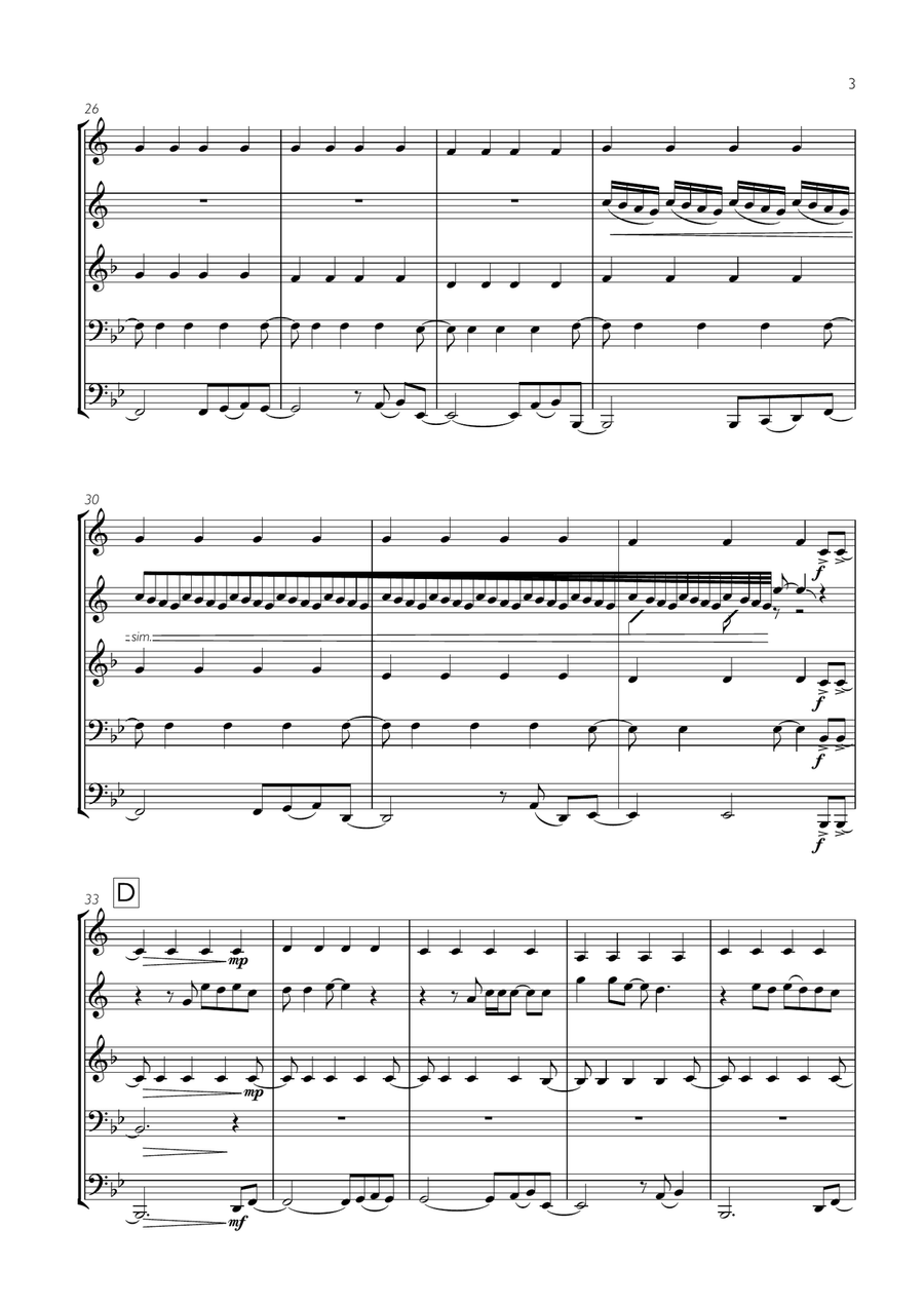 Don't Stop Believin' Don't Stop Believin' Brass Ensemble scores gallery preview page 3