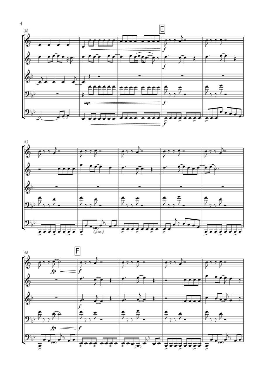 Don't Stop Believin' Don't Stop Believin' Brass Ensemble scores gallery preview page 4