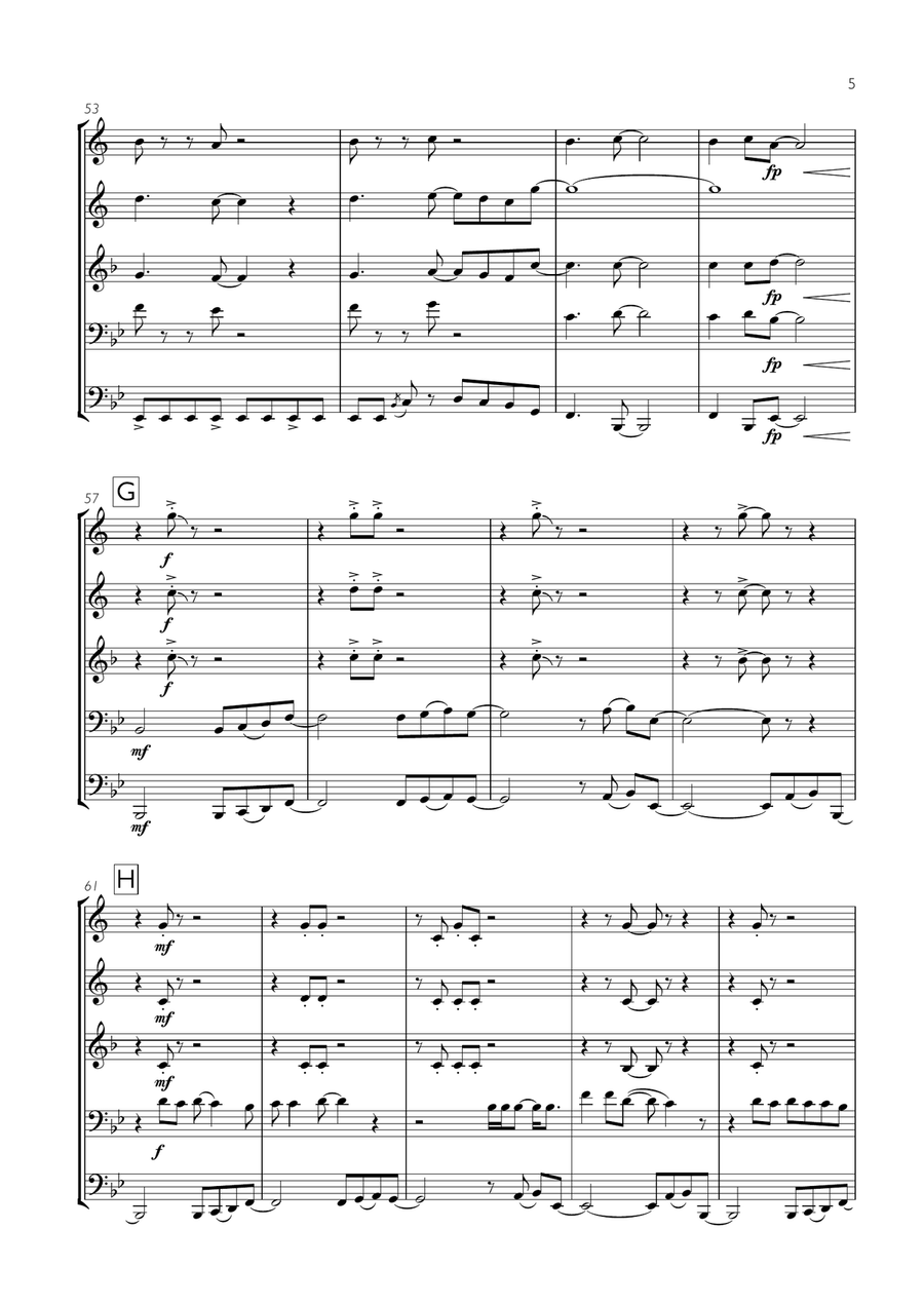 Don't Stop Believin' Don't Stop Believin' Brass Ensemble scores gallery preview page 5