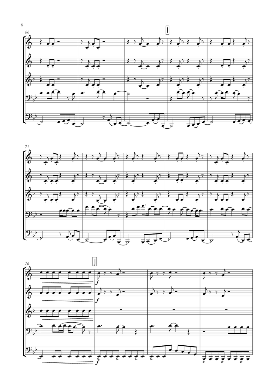 Don't Stop Believin' Don't Stop Believin' Brass Ensemble scores gallery preview page 6