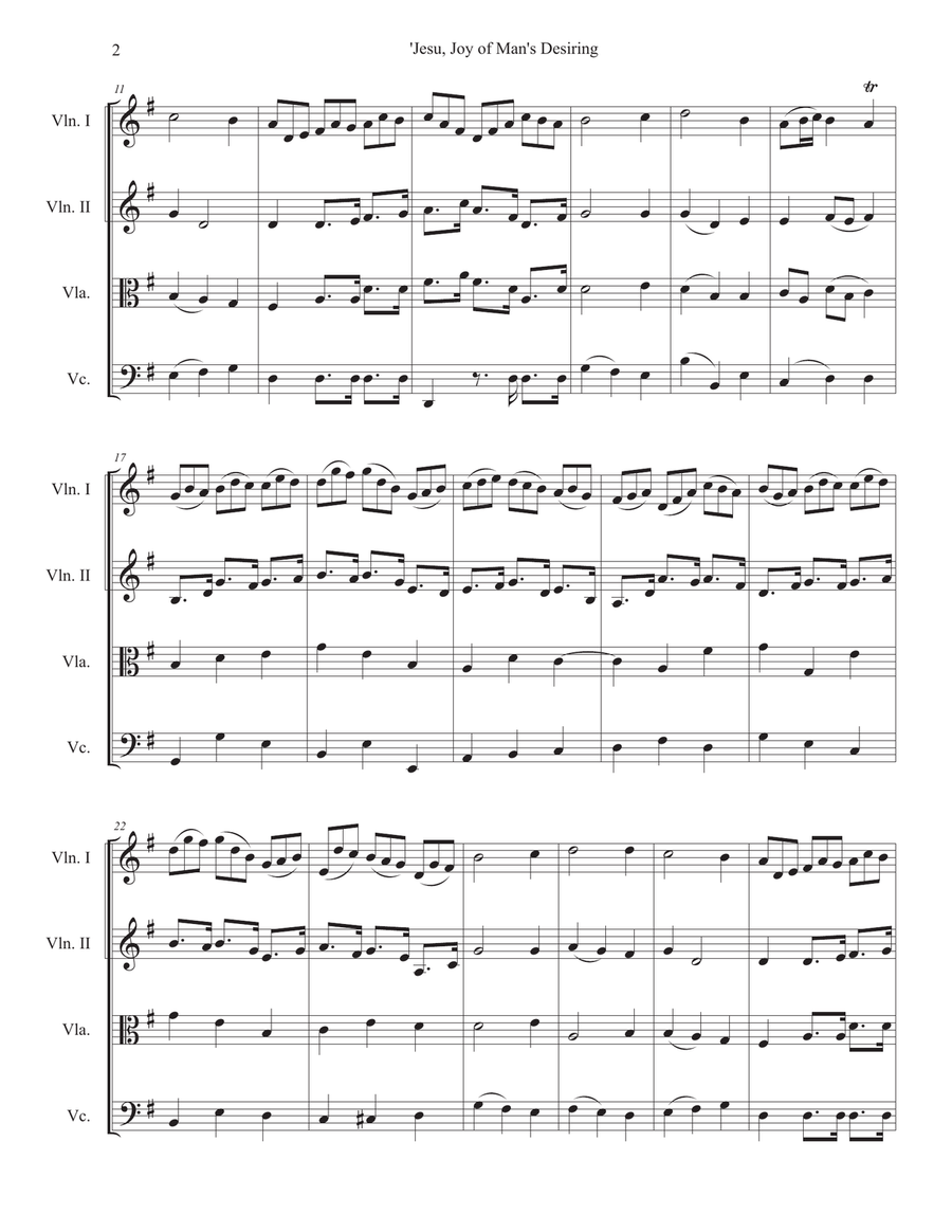 Jesu, Joy of Man's Desiring - Score Only String Orchestra scores gallery preview page 3