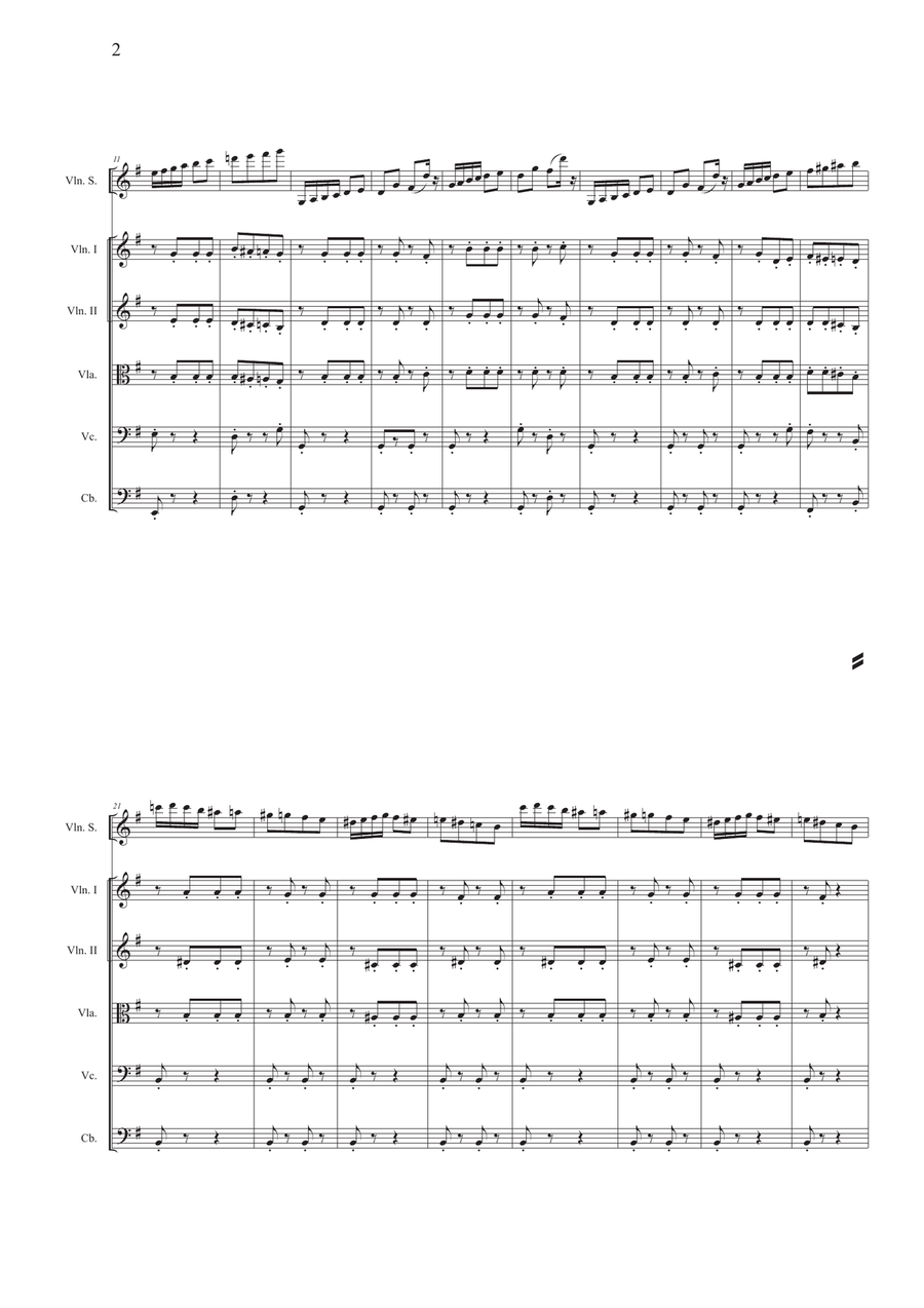 La Ronde des Lutins, violin with orchestra accompaniment; (complete) Full Orchestra scores gallery preview page 4