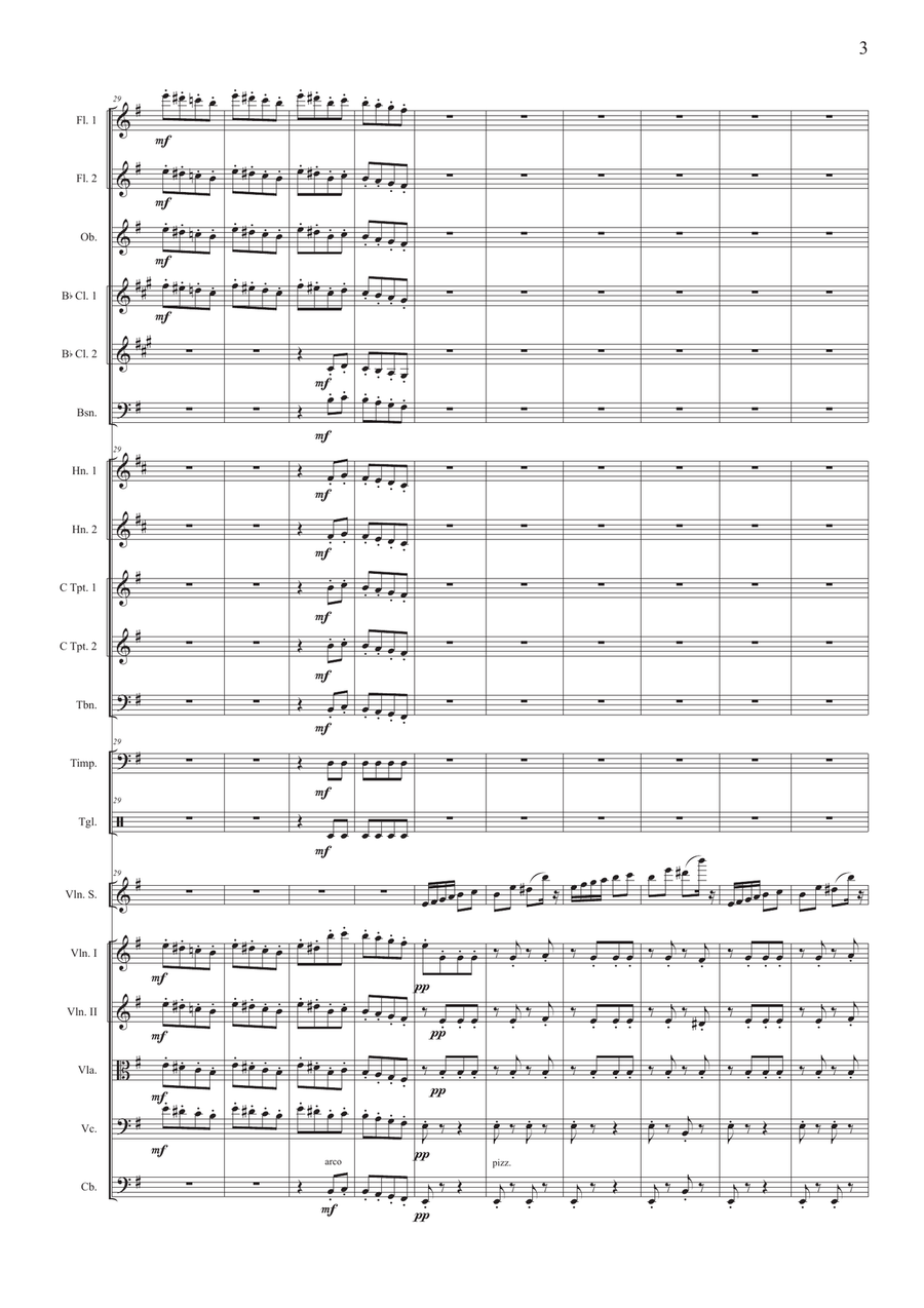 La Ronde des Lutins, violin with orchestra accompaniment; (complete) Full Orchestra scores gallery preview page 5