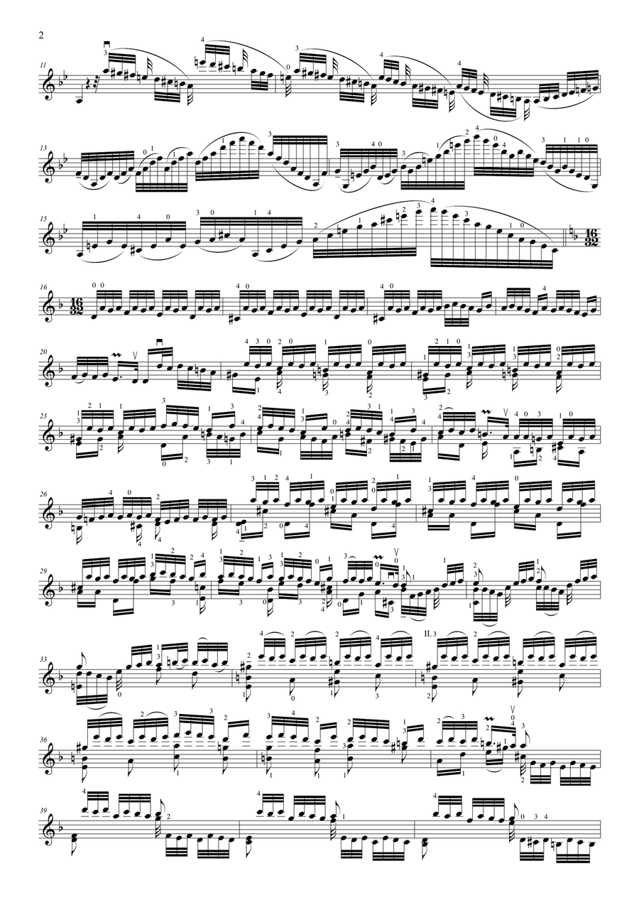 Fantasia in G minor for solo violin BWV 920 Violin Solo scores gallery preview page 3