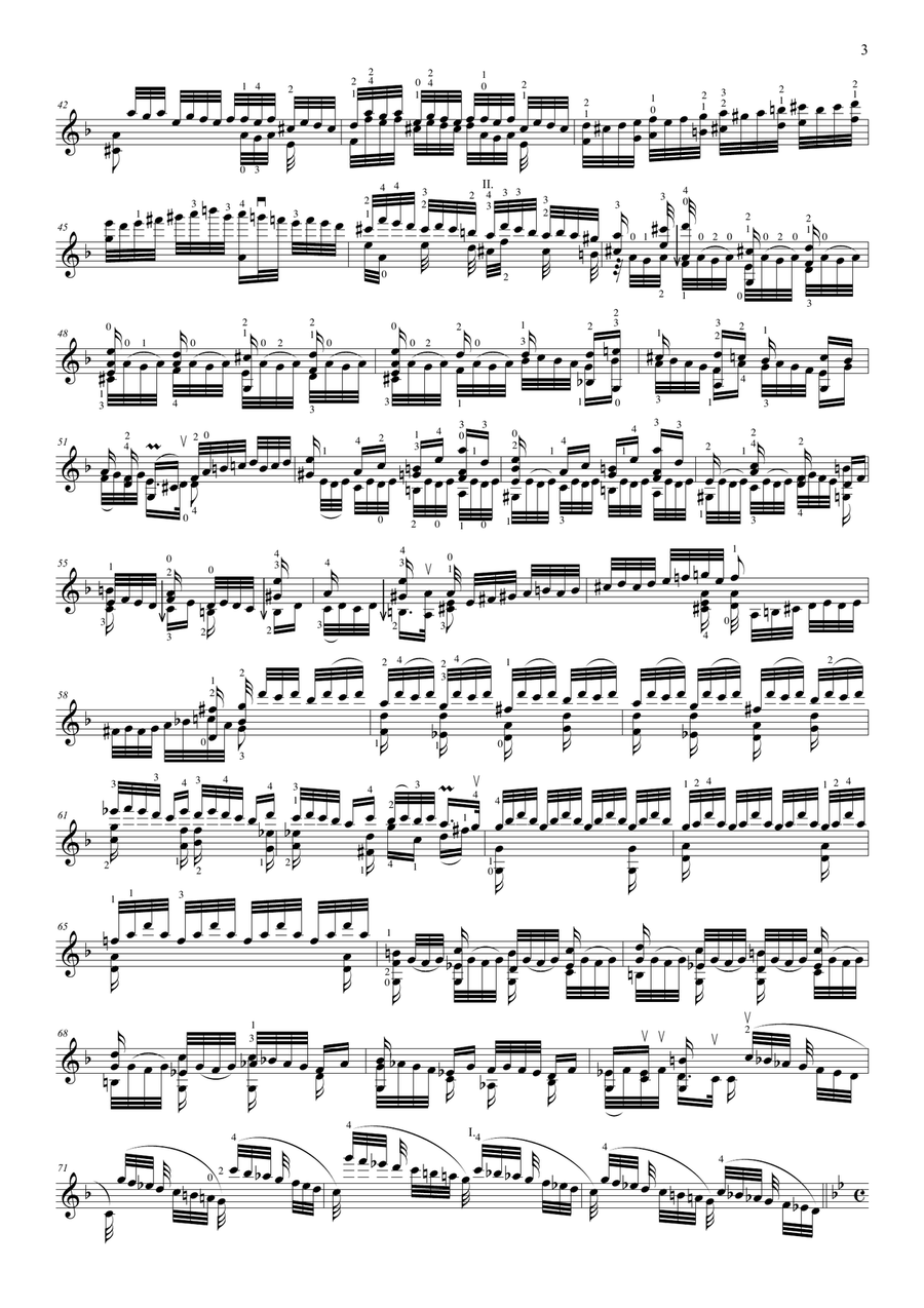 Fantasia in G minor for solo violin BWV 920 Violin Solo scores gallery preview page 4