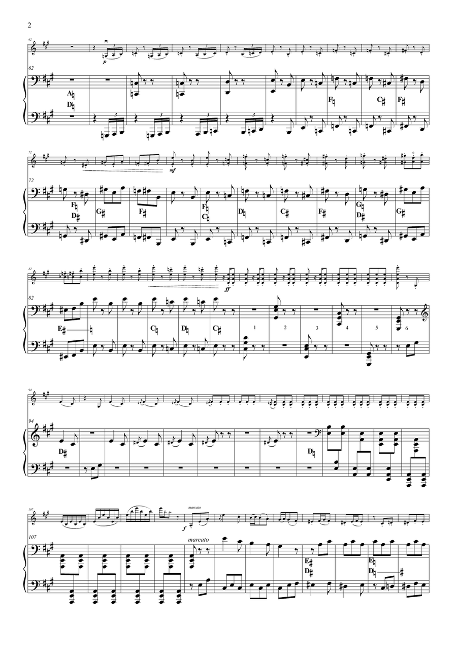 Mephisto Waltz No. 1 for violin & harp String Duet scores gallery preview page 3