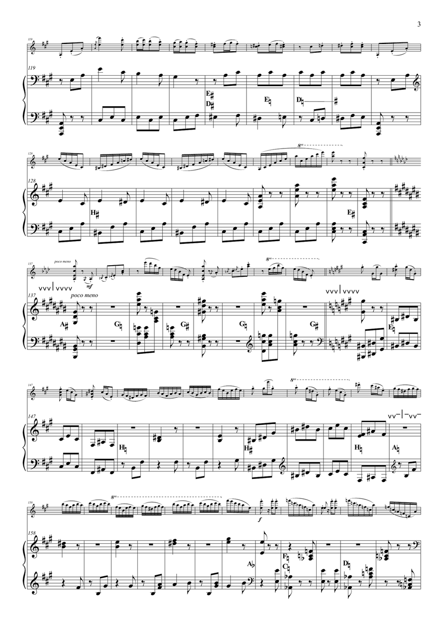 Mephisto Waltz No. 1 for violin & harp String Duet scores gallery preview page 4