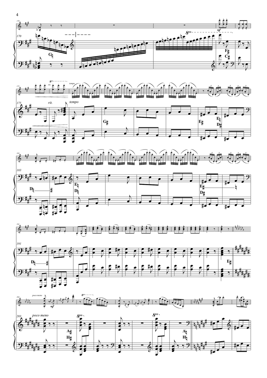 Mephisto Waltz No. 1 for violin & harp String Duet scores gallery preview page 5