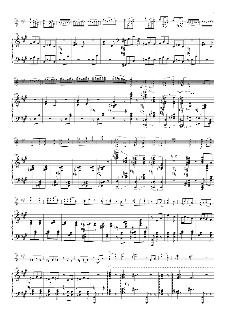 Mephisto Waltz No. 1 for violin & harp String Duet scores gallery preview page 6